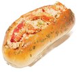 Lobster roll sandwich on a toasted bun with seasoned lobster meat and herbs, fresh seafood sandwich ready to eat